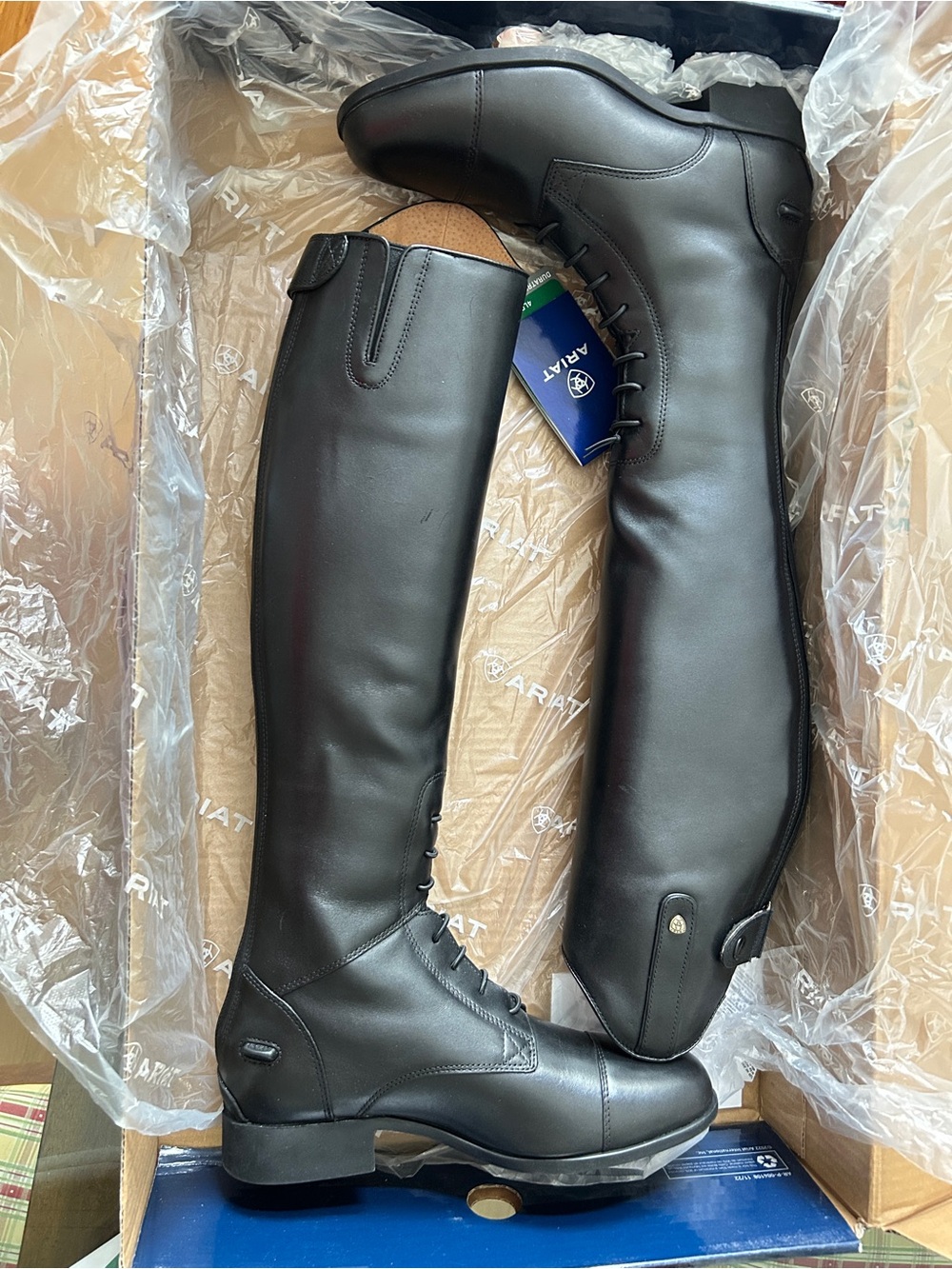 Ariat Heritage Contour II Black Over-the-Knee Lace-Up Riding Boots
